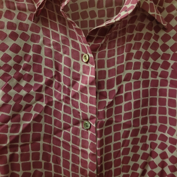 The Limited Pink Checkered Blouse - Picture 2 of 4